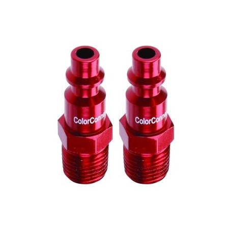 PLUG TYPE D RED 1/4 M NPT  (2pk)